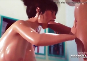 Sweet 3D porn with a dick-swallowing busty mademoiselle