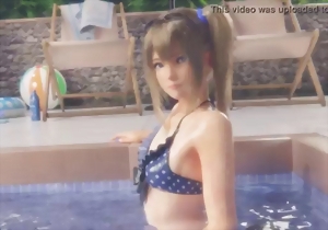 Aesthetic chick with nice round ass gets naked in 3D video